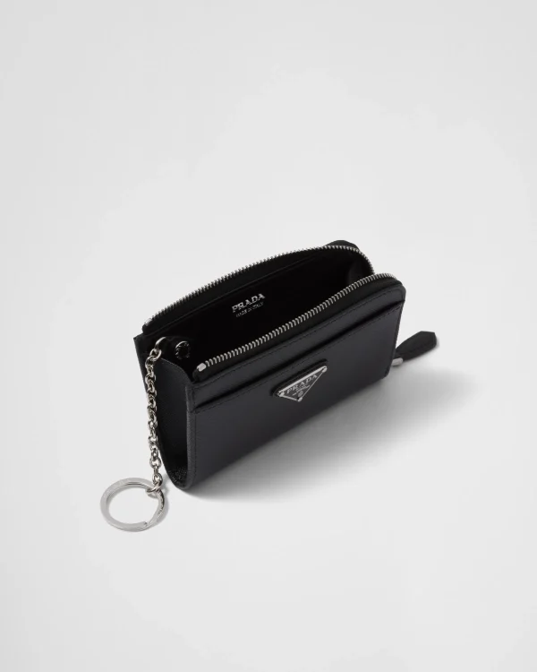 Bag Charms And Keychains | High-tech Accessories*Prada Saffiano keychain Black