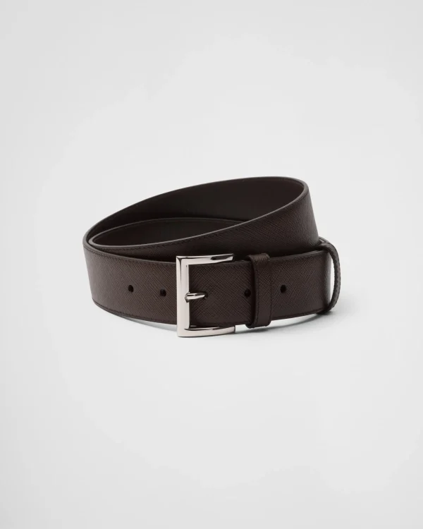 Belts*Prada Saffiano leather belt Coffee