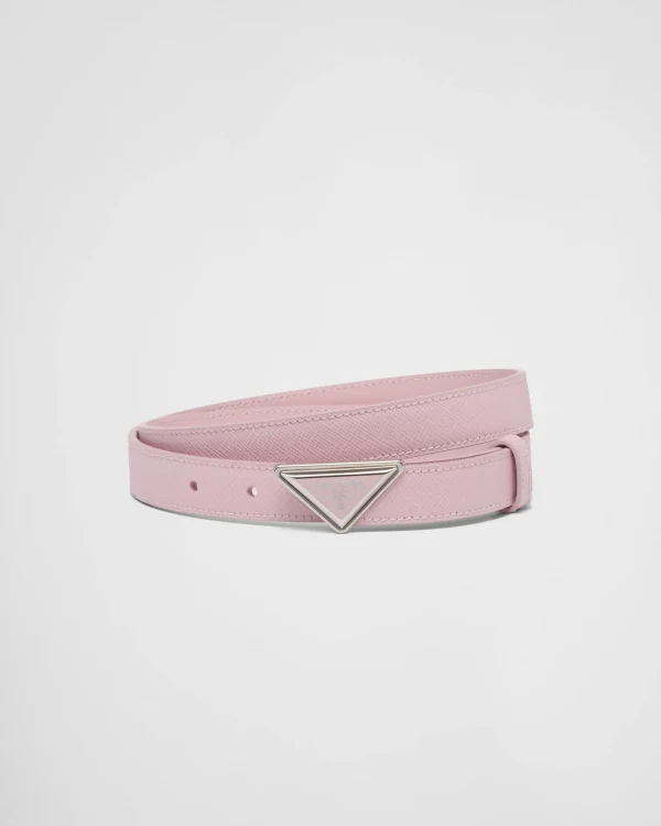 Belts*Prada Saffiano leather belt Alabaster