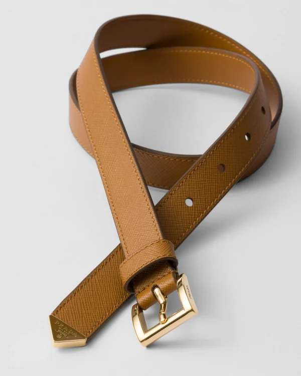 Belts*Prada Saffiano leather belt Caramel