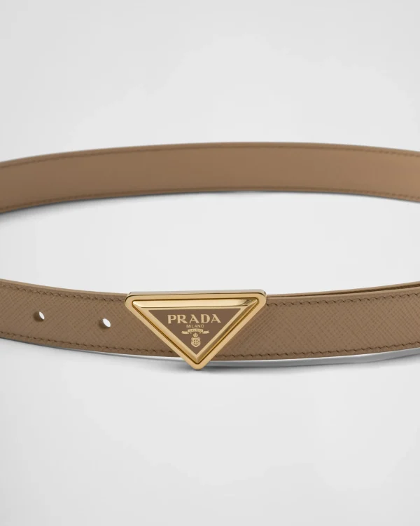 Belts*Prada Saffiano leather belt Sandbeige