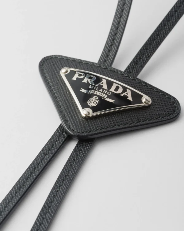 Jewels | Ties And Bow Ties*Prada Saffiano leather bolo tie Black