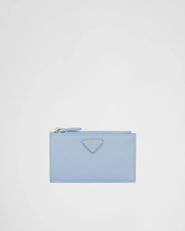 Card Holders*Prada Saffiano leather card holder Paleblue