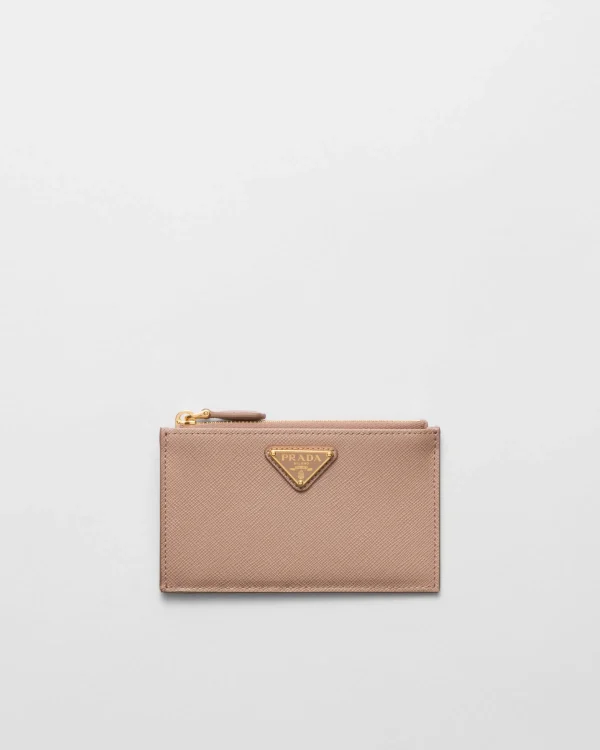 Card Holders*Prada Saffiano leather card holder Powderpink