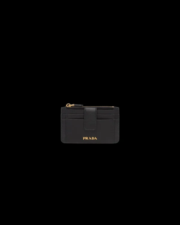 Card Holders*Prada Saffiano Leather Card Holder Black