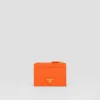 Card Holders*Prada Saffiano Leather Card Holder Orange