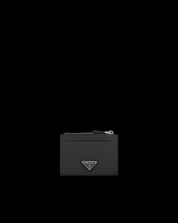 Card Holders*Prada Saffiano Leather Card Holder Black