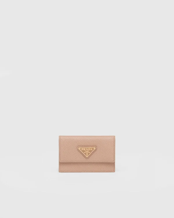 Card Holders*Prada Saffiano leather card holder Powderpink