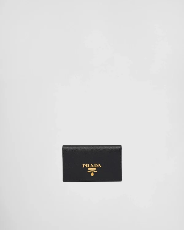 Card Holders*Prada Saffiano Leather Card Holder Black