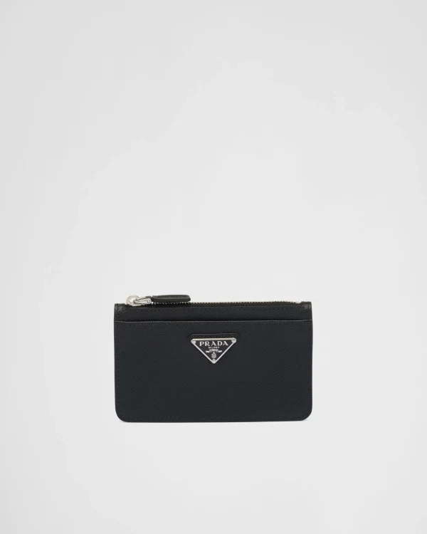 Card Holders*Prada Saffiano leather card holder Black