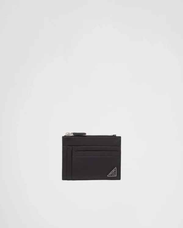 Card Holders*Prada Saffiano leather card holder Black