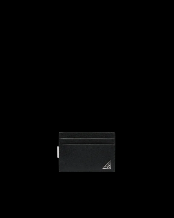 Card Holders*Prada Saffiano Leather Card Holder Black