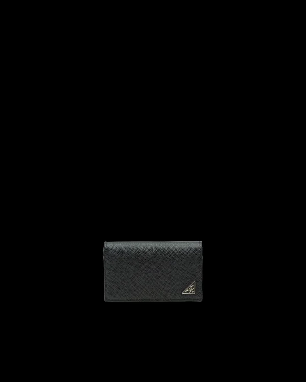 Card Holders*Prada Saffiano Leather Card Holder Black