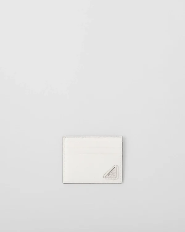 Card Holders*Prada Saffiano leather card holder White