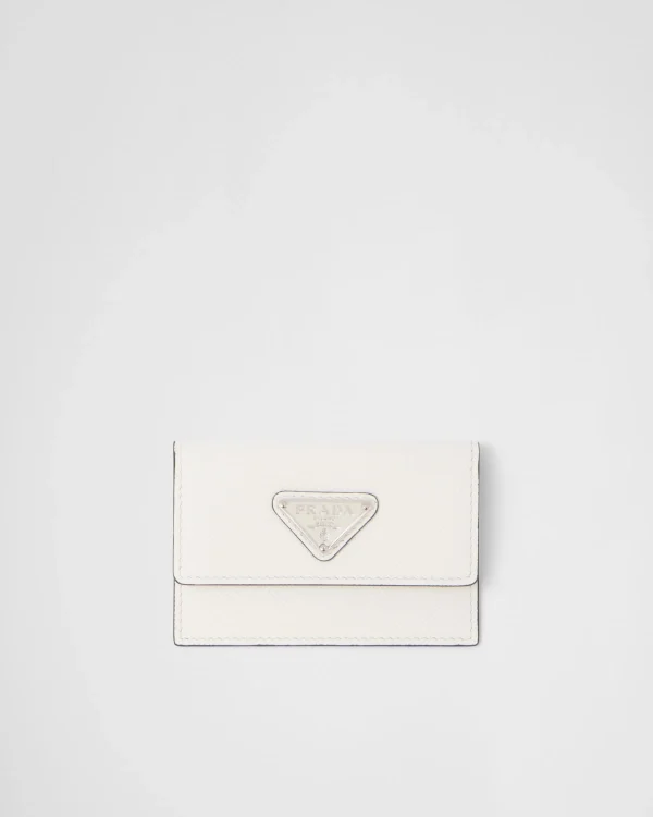 Card Holders*Prada Saffiano leather card holder White