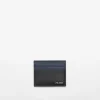 Card Holders*Prada Saffiano leather card holder Black/balticblue