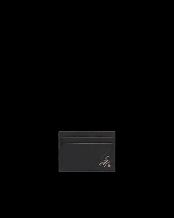 Card Holders*Prada Saffiano Leather Card Holder Black