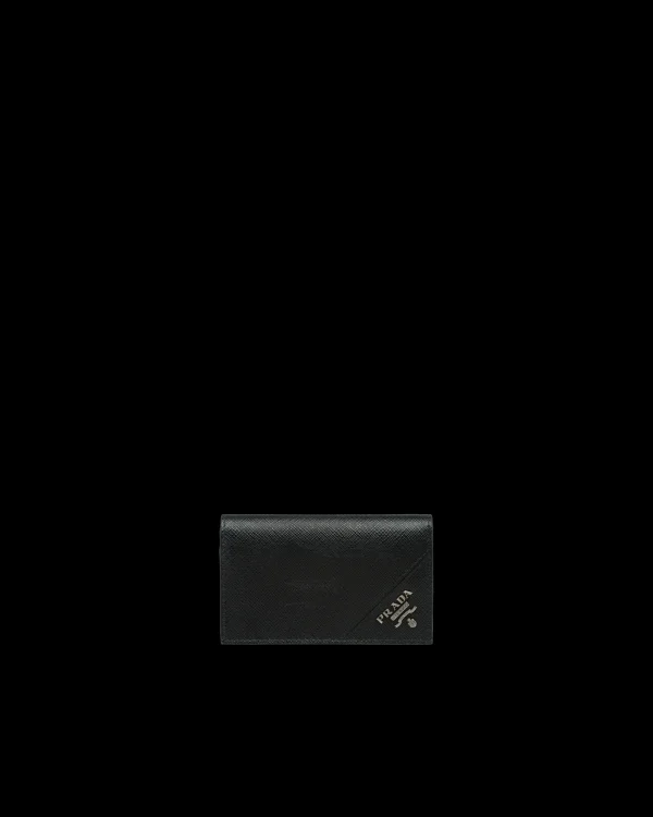 Card Holders*Prada Saffiano Leather Card Holder Black