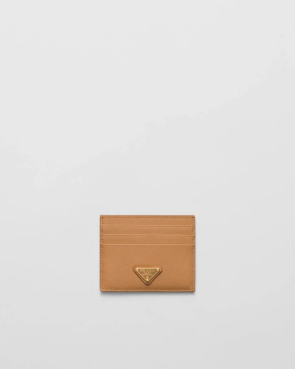 Card Holders*Prada Saffiano Leather Card Holder Natural