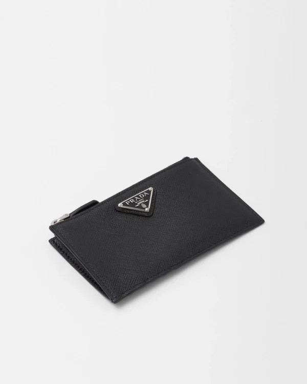 Card Holders*Prada Saffiano leather card holder Black