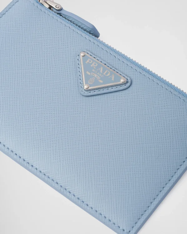 Card Holders*Prada Saffiano leather card holder Paleblue