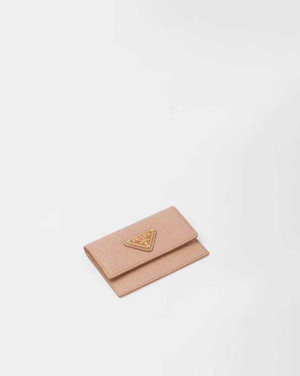 Card Holders*Prada Saffiano leather card holder Powderpink