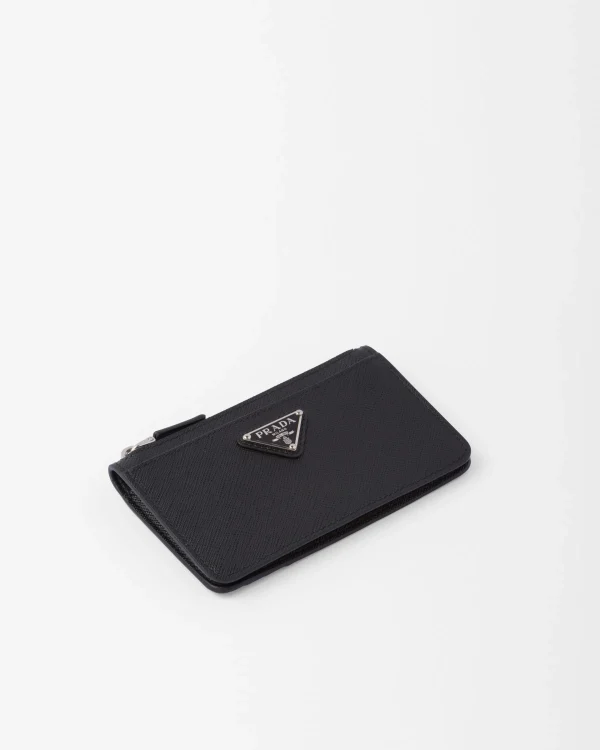 Card Holders*Prada Saffiano leather card holder Black