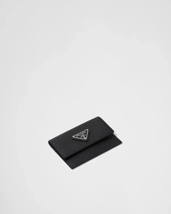 Card Holders*Prada Saffiano leather card holder Black