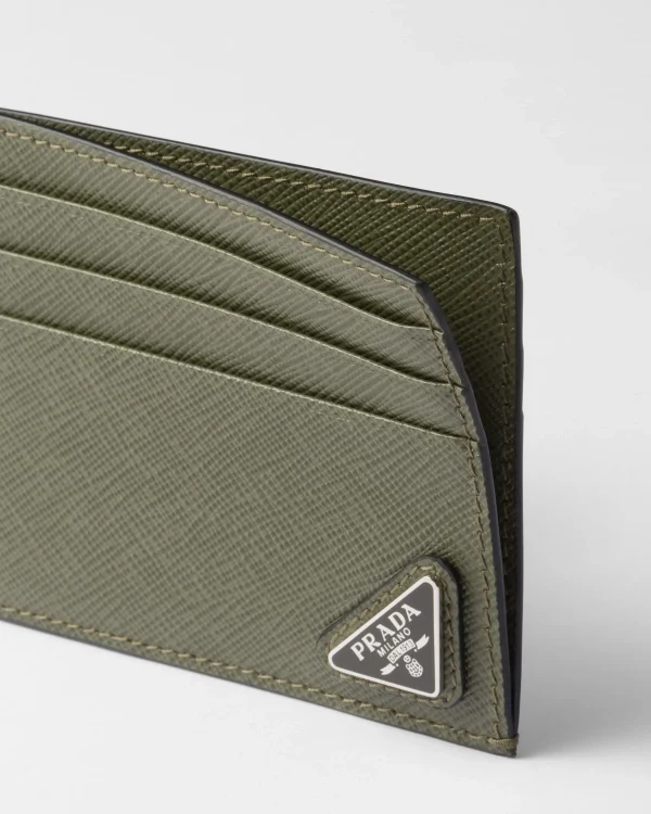 Card Holders*Prada Saffiano leather card holder Lodengreen