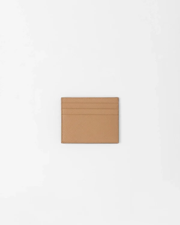 Card Holders*Prada Saffiano leather card holder Caramel