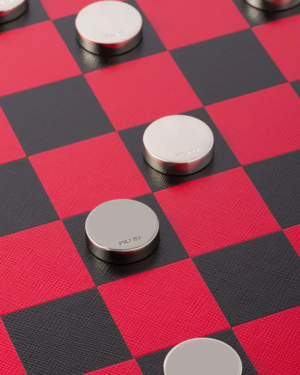 Games And Home Accessories*Prada Saffiano leather checkers set Black