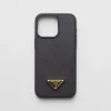 High-tech Accessories*Prada Saffiano leather cover for iPhone 15 Pro Max Black