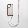 High-tech Accessories*Prada Saffiano leather cover for iPhone 15 Pro Max Alabasterpink