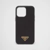 High-tech Accessories*Prada Saffiano leather cover for iPhone 14 Pro Max Black