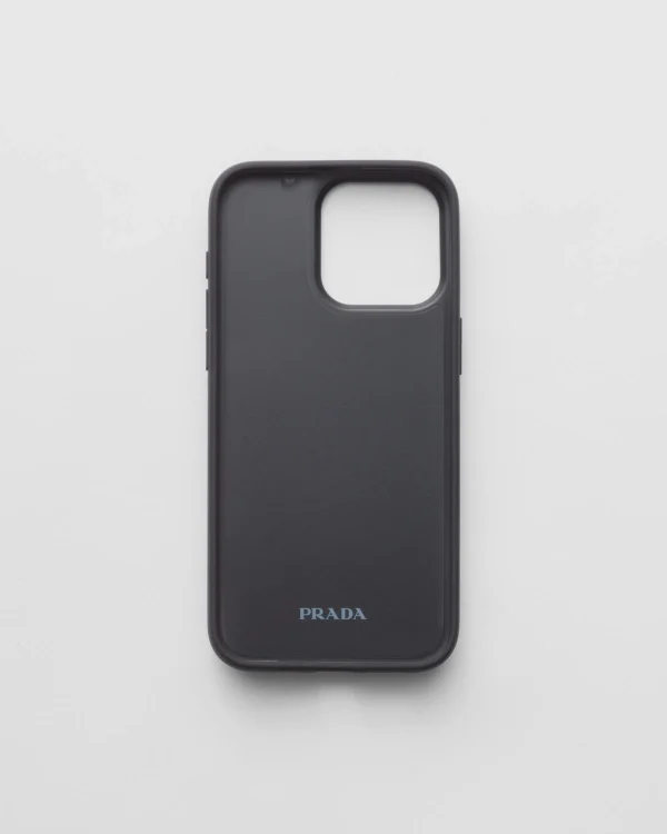 High-tech Accessories*Prada Saffiano leather cover for iPhone 15 Pro Max Black