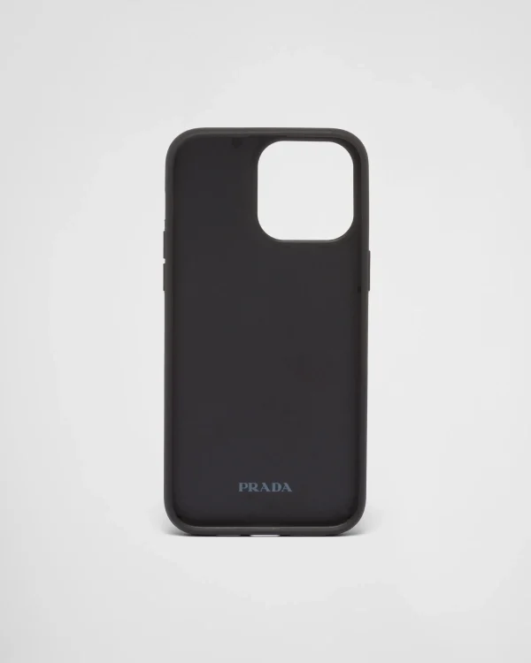 High-tech Accessories*Prada Saffiano leather cover for iPhone 14 Pro Max Black