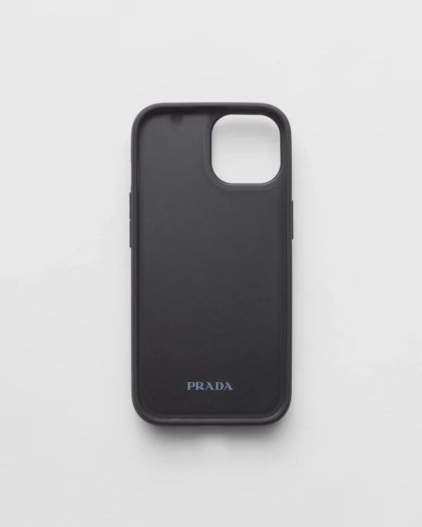 High-tech Accessories*Prada Saffiano leather cover for iPhone 15 Black