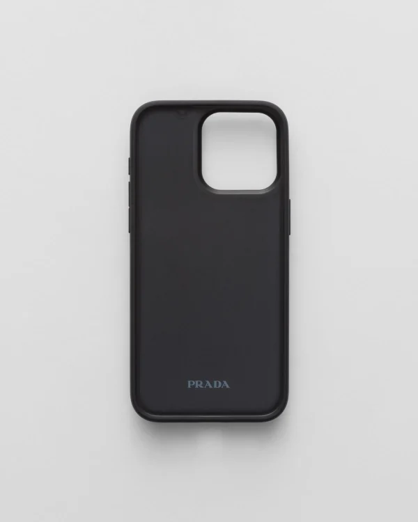 High-tech Accessories*Prada Saffiano leather cover for iPhone 15 Pro Max Black