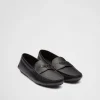 Driving Shoes*Prada Saffiano leather Driver Black