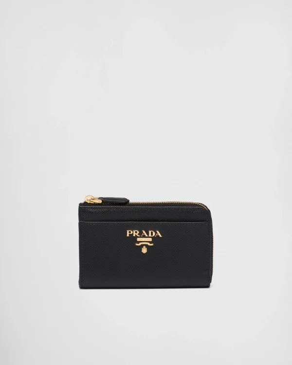 Bag Charms And Keychains | High-tech Accessories*Prada Saffiano Leather Keychain Black