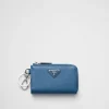 Bag Charms And Keychains | High-tech Accessories*Prada Saffiano Leather Mini Pouch Aviatorblue