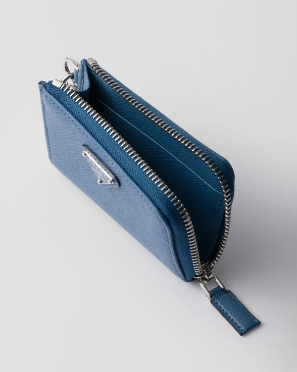 Bag Charms And Keychains | High-tech Accessories*Prada Saffiano Leather Mini Pouch Aviatorblue