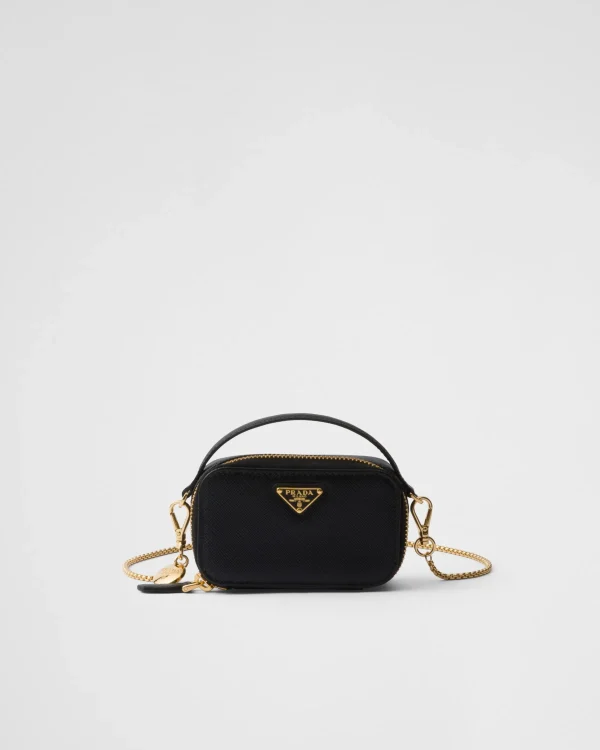 Mini Bags | Mini Bags*Prada Saffiano leather mini-pouch Black