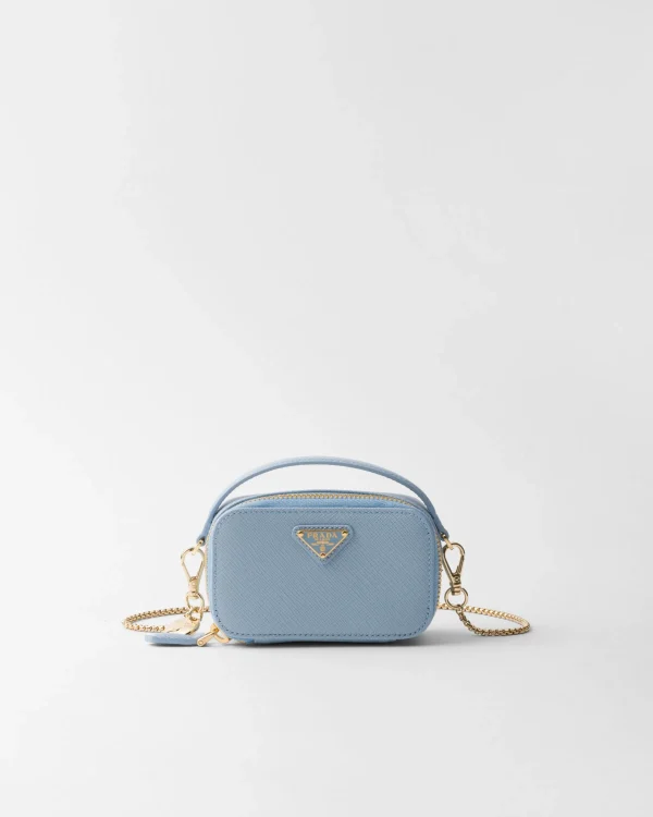 Mini Bags | Mini Bags*Prada Saffiano leather mini-pouch Lightblue