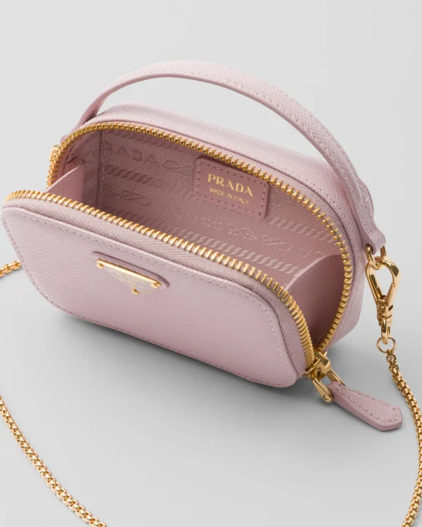 Mini Bags | Mini Bags*Prada Saffiano leather mini-pouch Alabasterpink