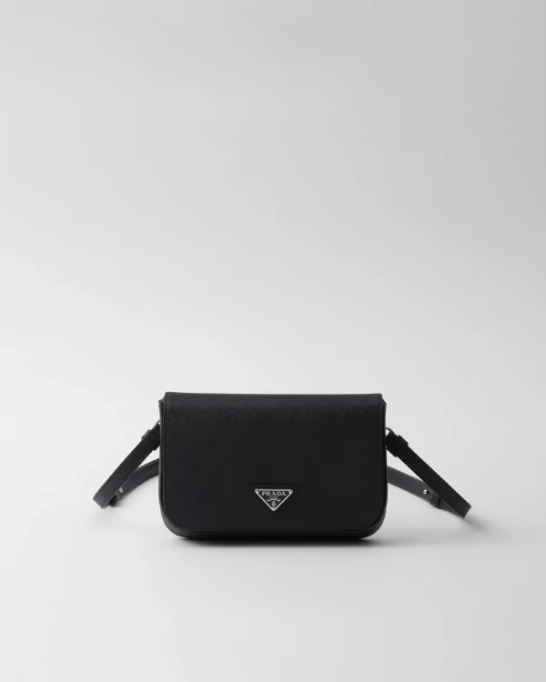 Messenger Bags*Prada Saffiano leather shoulder bag Black