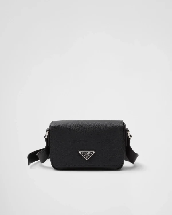 Messenger Bags*Prada Saffiano leather shoulder bag Black