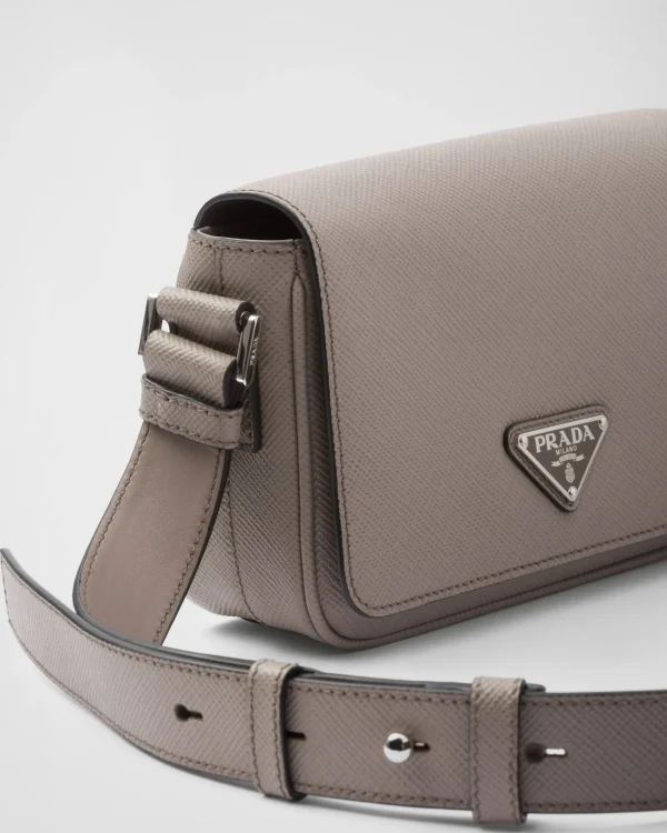 Messenger Bags*Prada Saffiano leather shoulder bag Claygrey