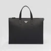 Briefcases | Totes*Prada Saffiano leather tote Black