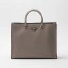 Totes*Prada Saffiano leather tote bag Claygrey